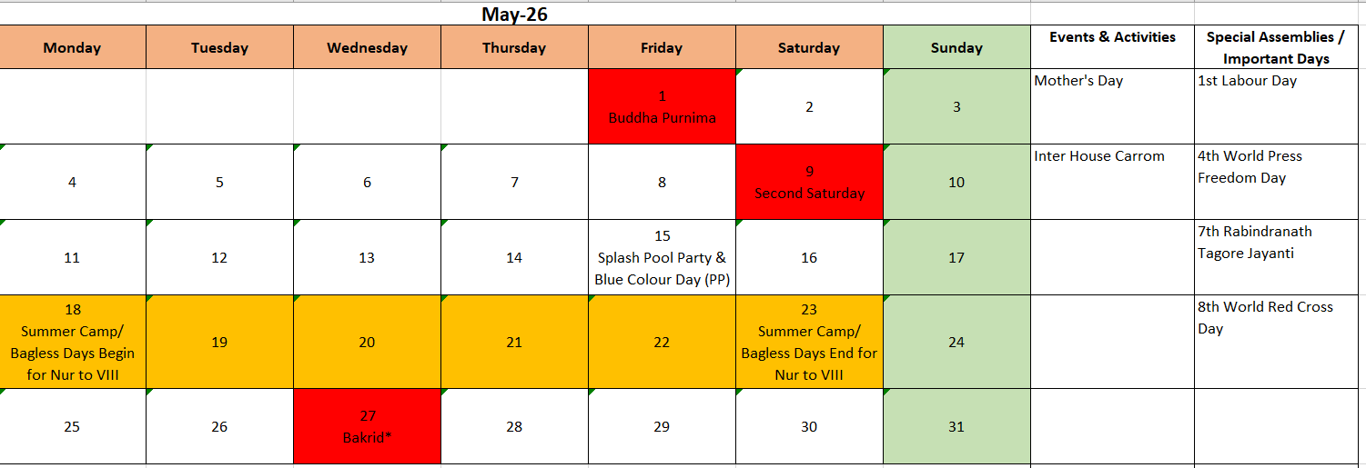May 2026 Calendar